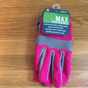 Pink riding gloves